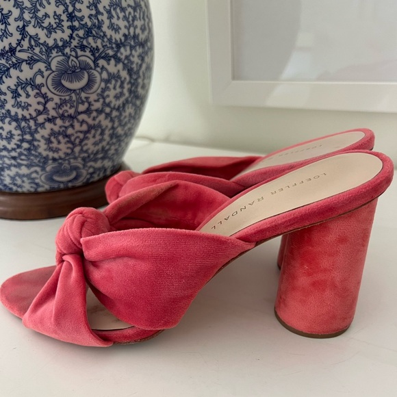 Loeffler Randall pink velvet knotted sandal - Picture 3 of 7